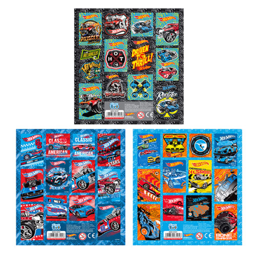 STICKERS HOT WHEELS 16X16