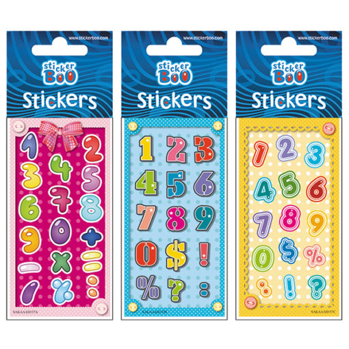 STICKERS ΑΡΙΘΜΟΙ ΝΟ2 7Χ18 GLITTER