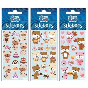 STICKERS FANCY ΑΡΚΟΥΔΑΚΙΑ 7Χ18 GLITTER